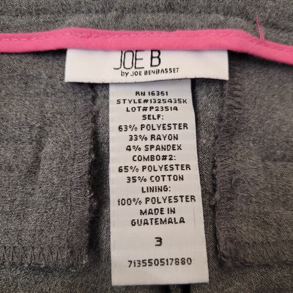 Joe B Benbasset Juniors Gray Flare Pants Size 3 Y2K Bootcut Stretch Office Wear - Picture 5 of 8